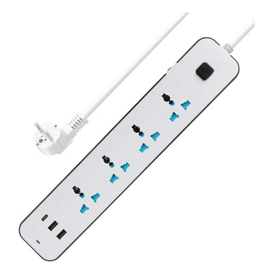 ZAPATILLA MULTITOMA 4 TOMAS + 2USB + USB-C