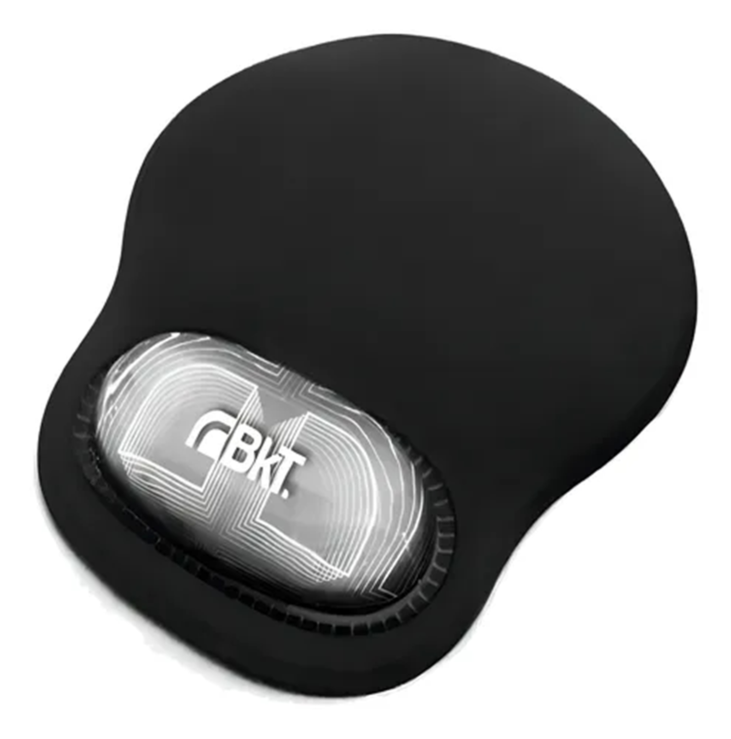 PAD MOUSE C/GEL BKT PVC CRISTAL NEGRO