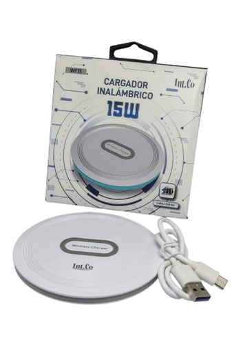 CARGADOR INALAMBRICO INTERCO 15W RAPIDO
