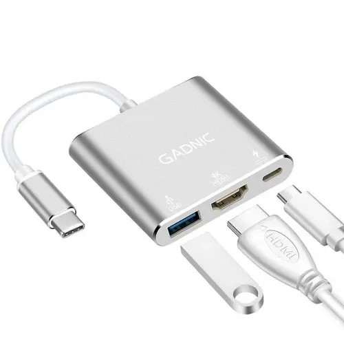 HUB USB-C 3PUERTOS:USB3.0/USB-C/HDMI GADNIC 010