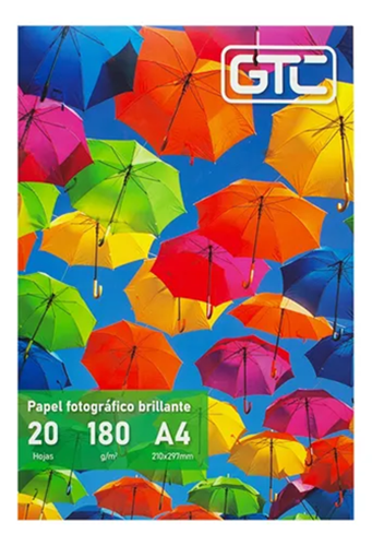 PAPEL 180G FOTO GLOSSY GTC 20H