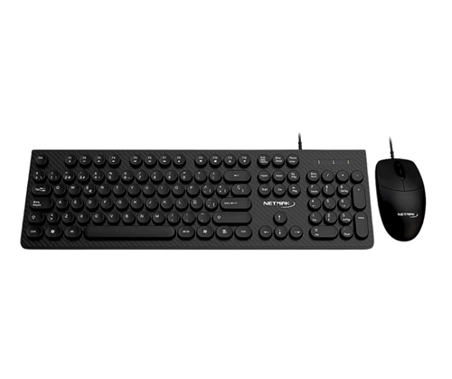 KIT TECLADO/MOUSE USB NETMAK KB258 TEC. REDONDAS