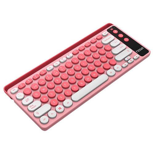 TECLADO WIRE/BT NOGA NKB-Q30 ROSA TECLA REDO MULTI