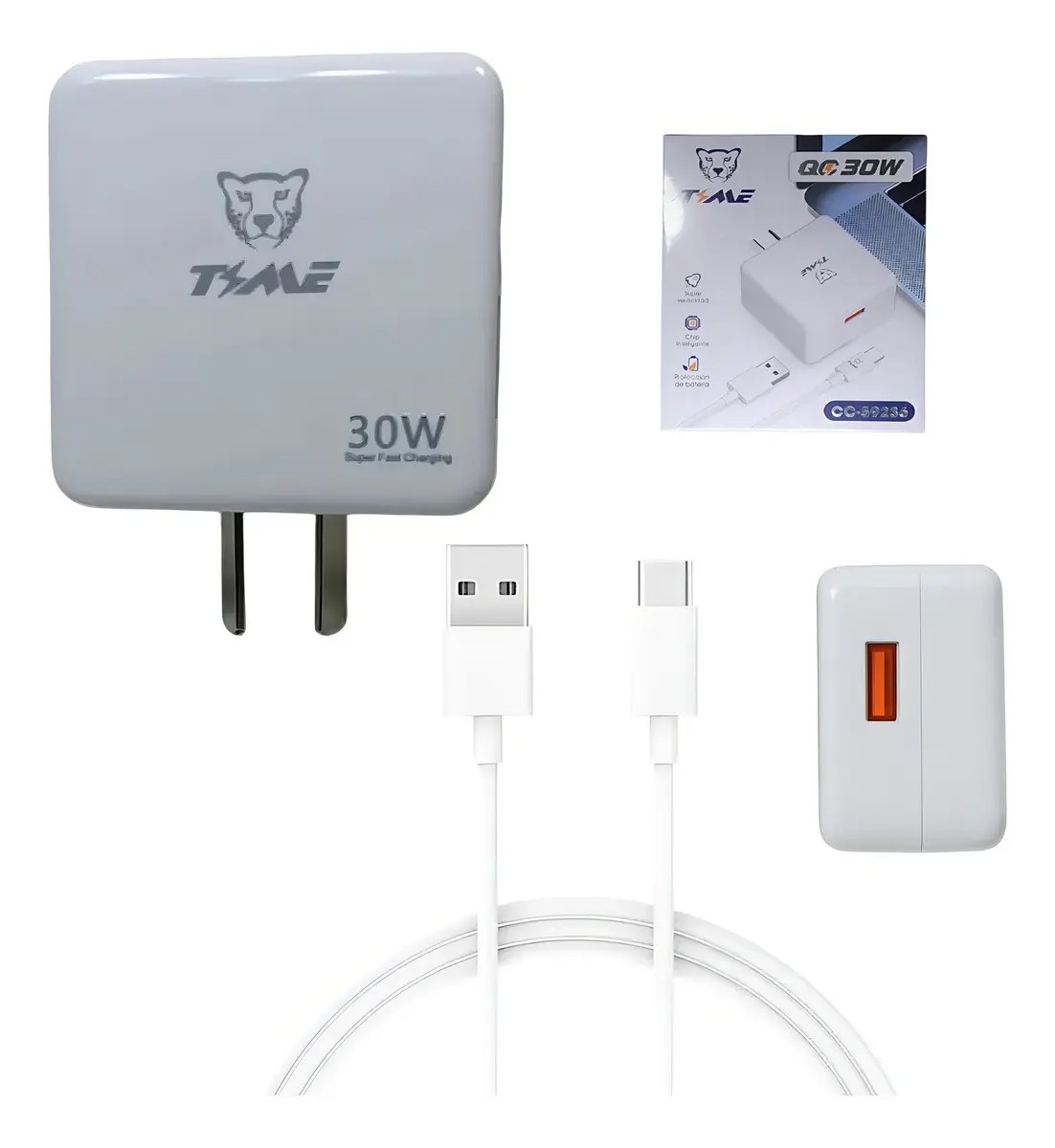 CARGADOR CELU C/CABLE TIME USB-A 30W