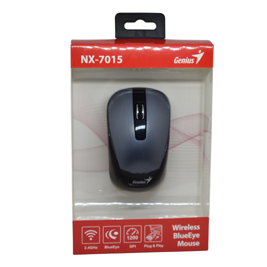 MOUSE WIRE GENIUS NX7015 2.4GHZ NEGRO/GRIS