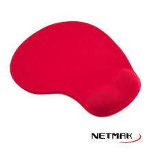 PAD MOUSE C/ALMOHADILLA NETMAK PGELR ROJO