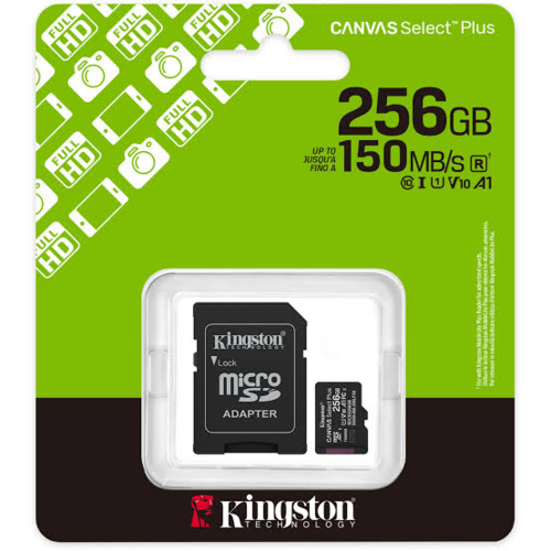 MICRO SD 256GB KINGSTON CANVAS SELECT PLUS G3