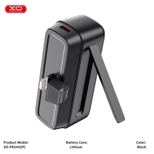 CARGADOR PORT. POWER BANK XO 5000mAh PR244 LIGHTIN
