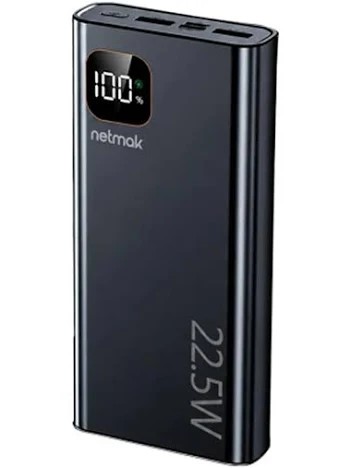 CARGADOR PORT. POWER BANK NETMAK 30000mAh RAPIDO
