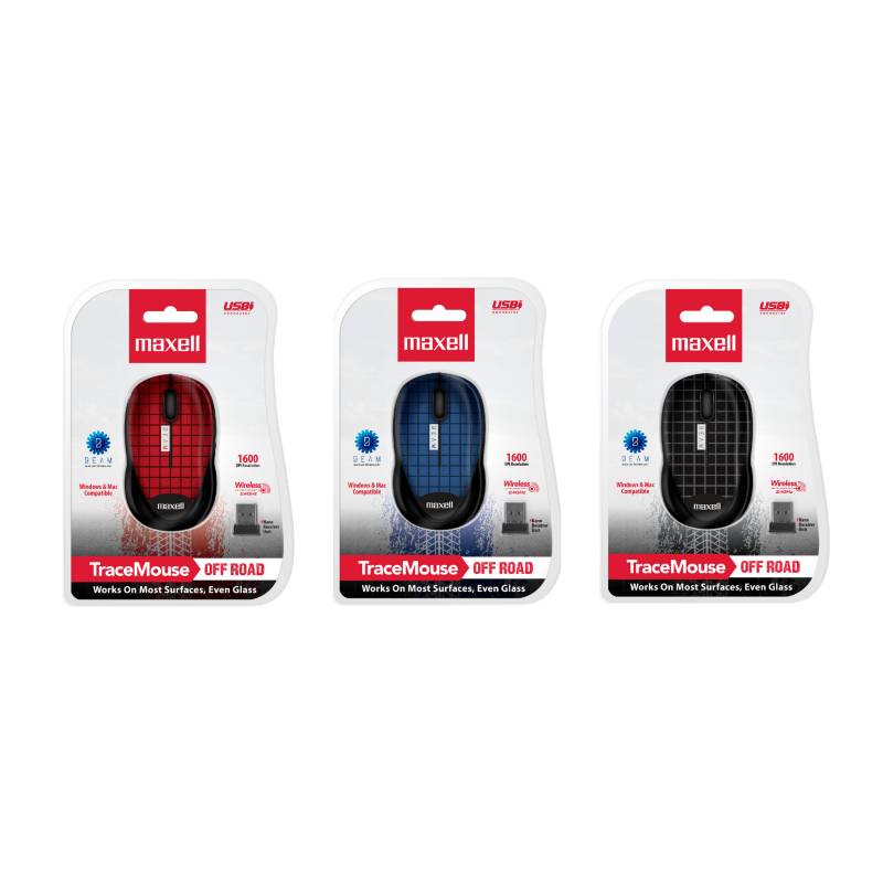 MOUSE WIRE MAXELL MOWL250 ROJO AZUL NEGRO