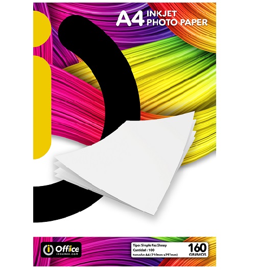 PAPEL 160G FOTO GLOSSY OFFICE 100H