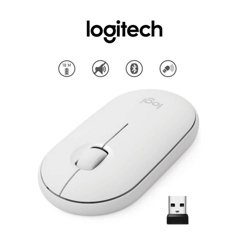 MOUSE BT LOGITECH M350S  BLANCO