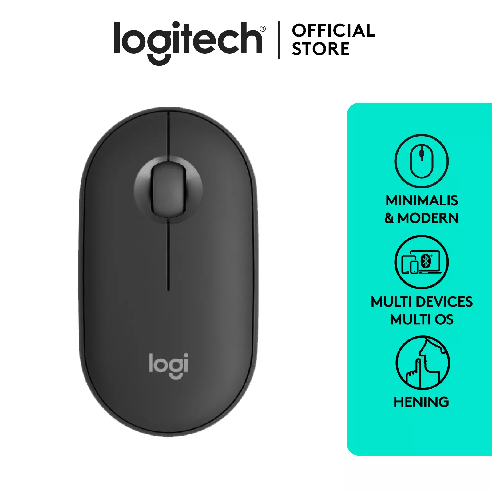 MOUSE BT LOGITECH M350S GRIS