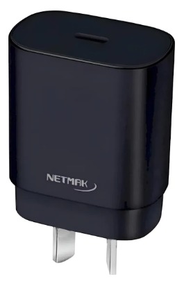 CARGADOR CELU 220V USBC NETMAK 25W
